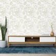 Trivial cream arabesque wallpaper