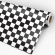 Carta da parati a scacchi in bianco e nero