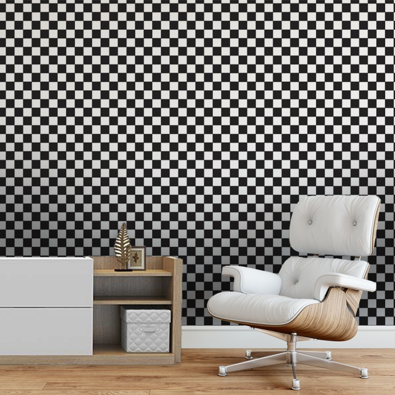 Chess wallpaper in black and white.