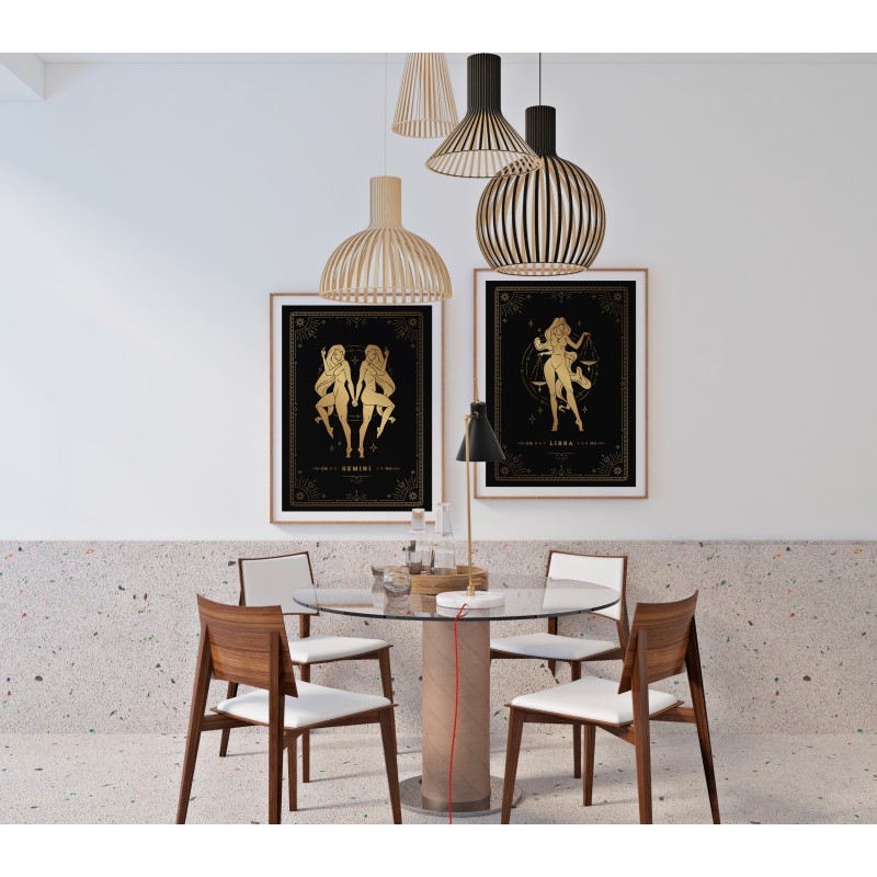 Gemini - Libra Horoscope Wall Art Decorative Poster