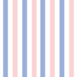 Papel pintado Rayas Blanco, azul, rosado