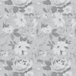 Papier peint floral en gris