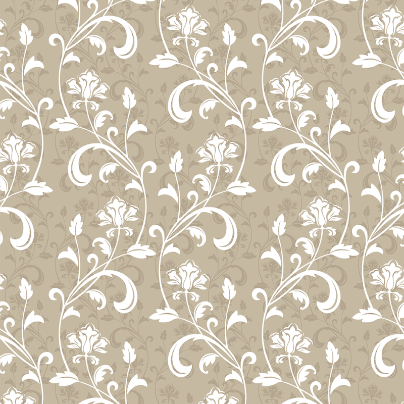 Floral Wallpaper in brown