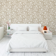 Floral Wallpaper in brown