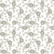 Papel Pintado Florales en gris y fondo blanco