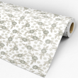 Floral wallpaper in grey and white background