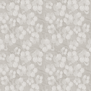 Grey floral wallpaper on...