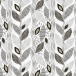 Floral Wallpaper Leaves in shades of black