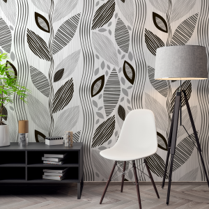 Floral Wallpaper Leaves in...
