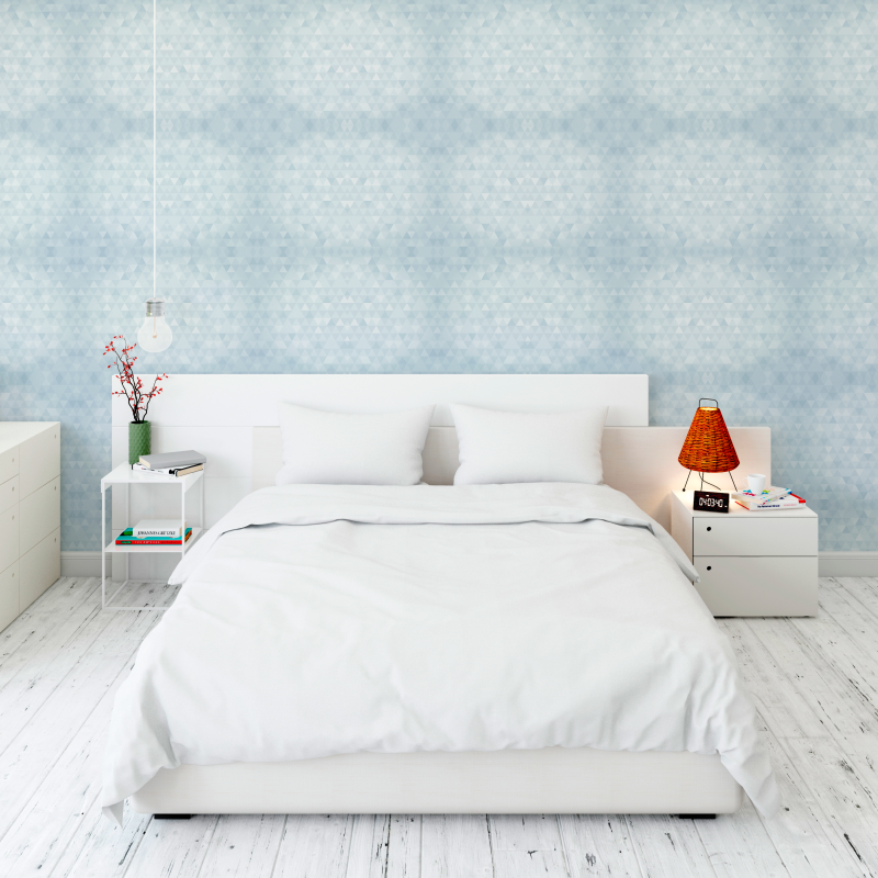 Geometric Wallpaper blue triangles