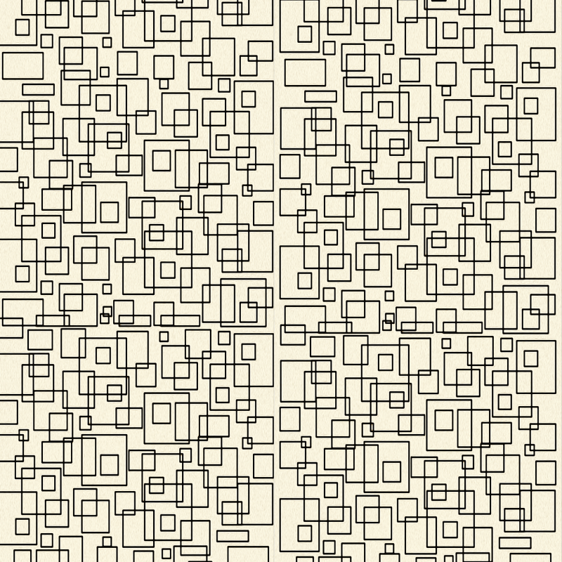 Papier peint géométrique en carrés de différentes tailles