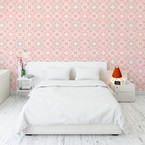 Geometric wallpaper pink...