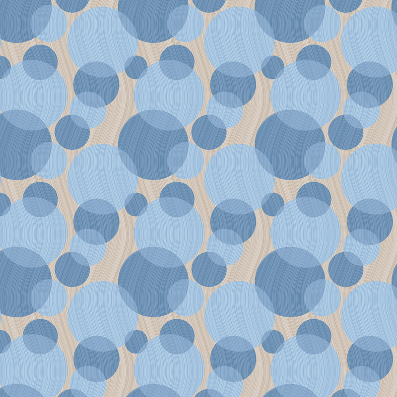 Papier peint géométrique cercles bleus