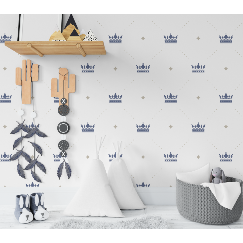 Baby blue crown wallpaper