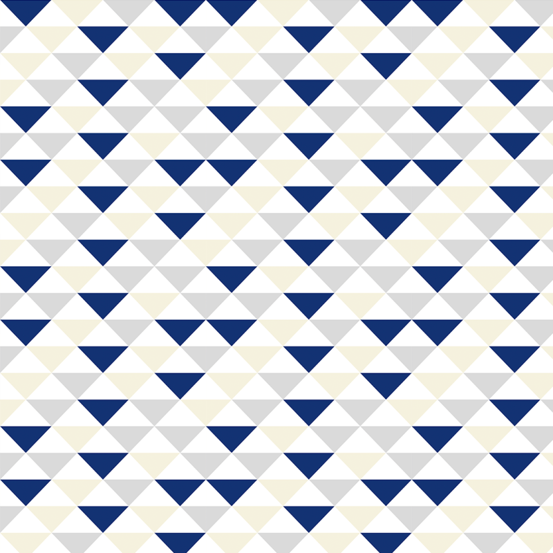 Geometrische Tapete Umgekehrtes Dreieck in der Farbe Blau