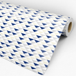 Papier peint géométrique triangle inversé de couleur bleue
