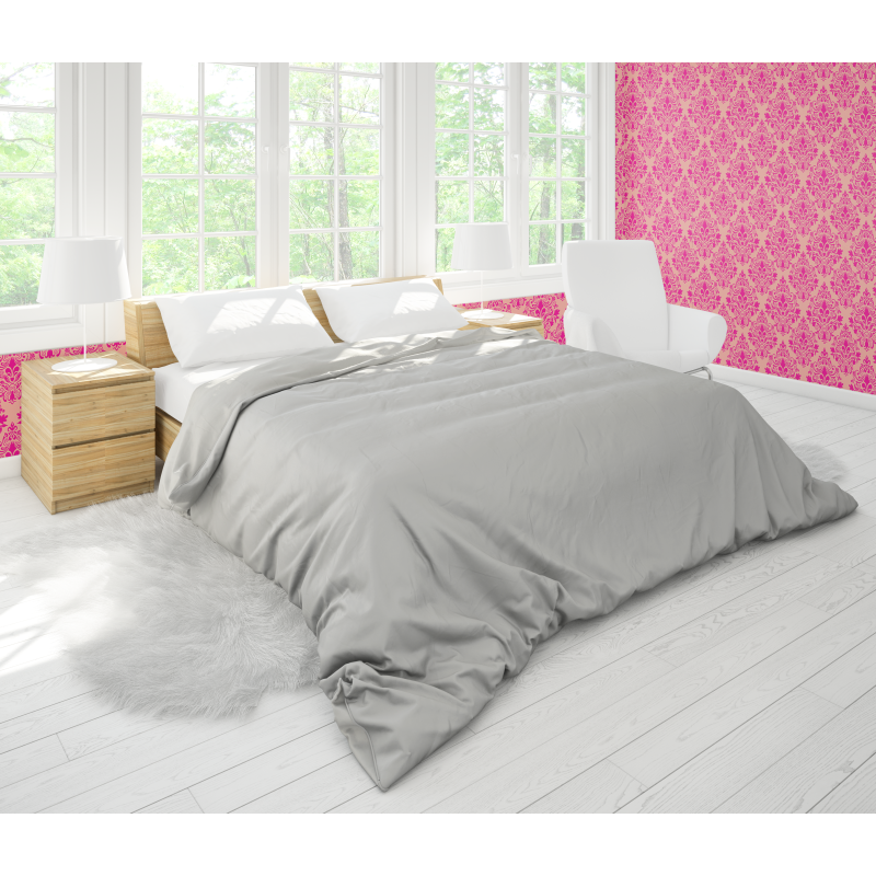 Victorian wallpaper in all pink