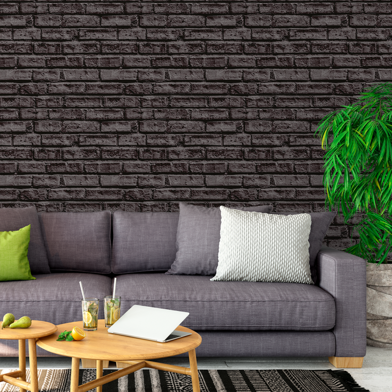 Wallpaper Piedra negro mate