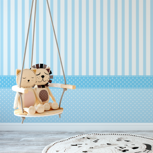 Papier peint enfant rayures...