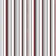 Papel pintado Rayas fondo blanco rayas en rojo