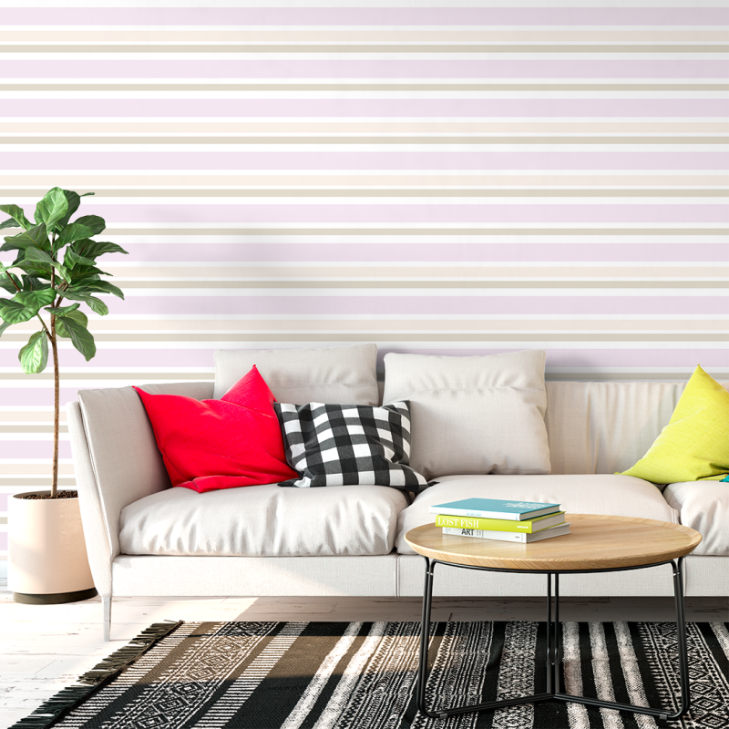 Wallpaper stripes white background stripes in pink