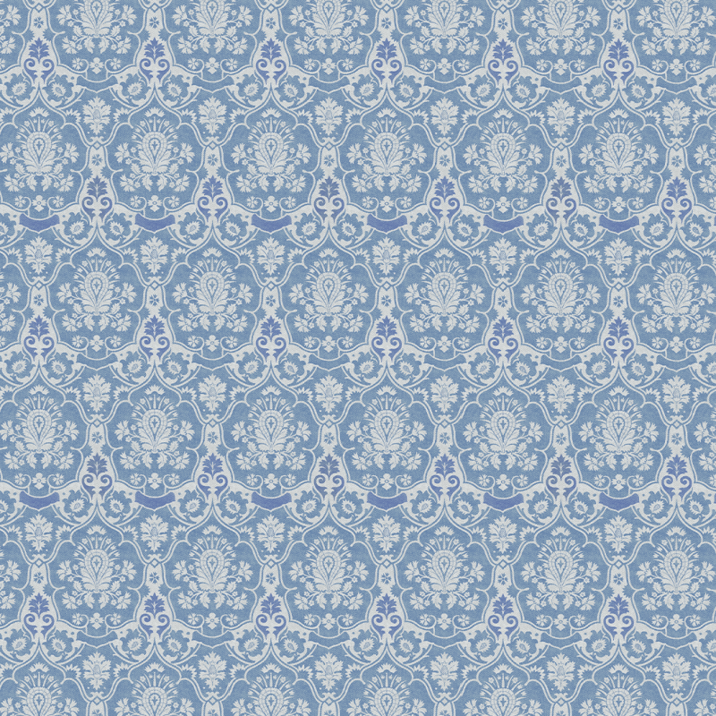 Blaue viktorianische Tapete