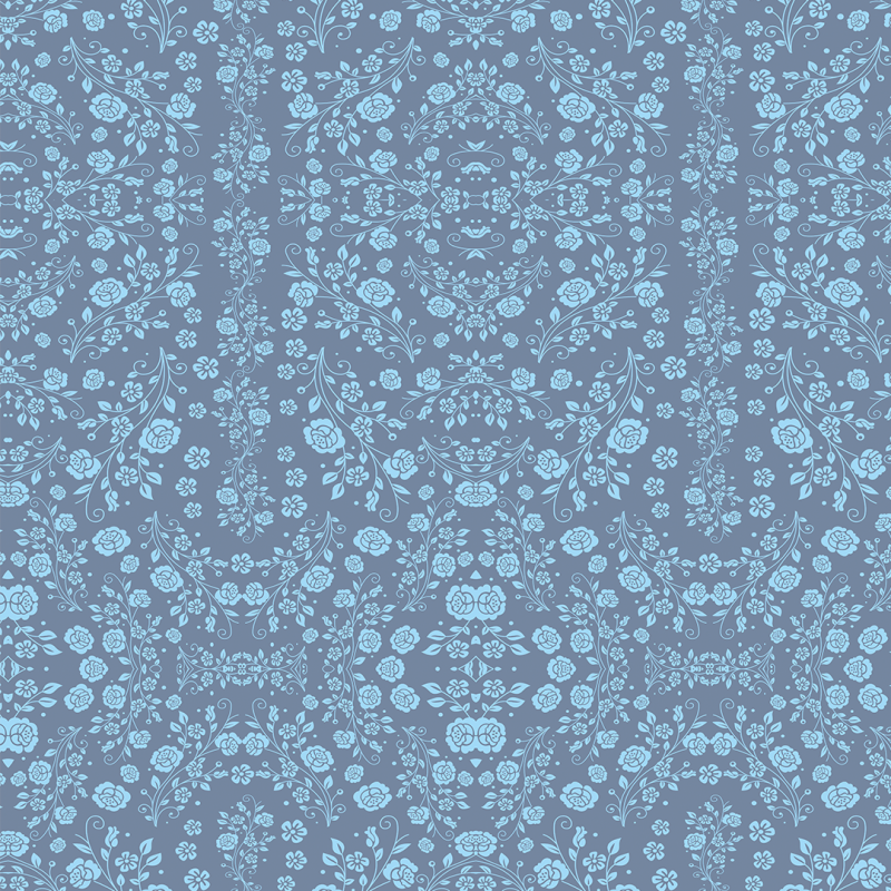 Blaue Blumentapete