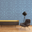 Blaue Blumentapete