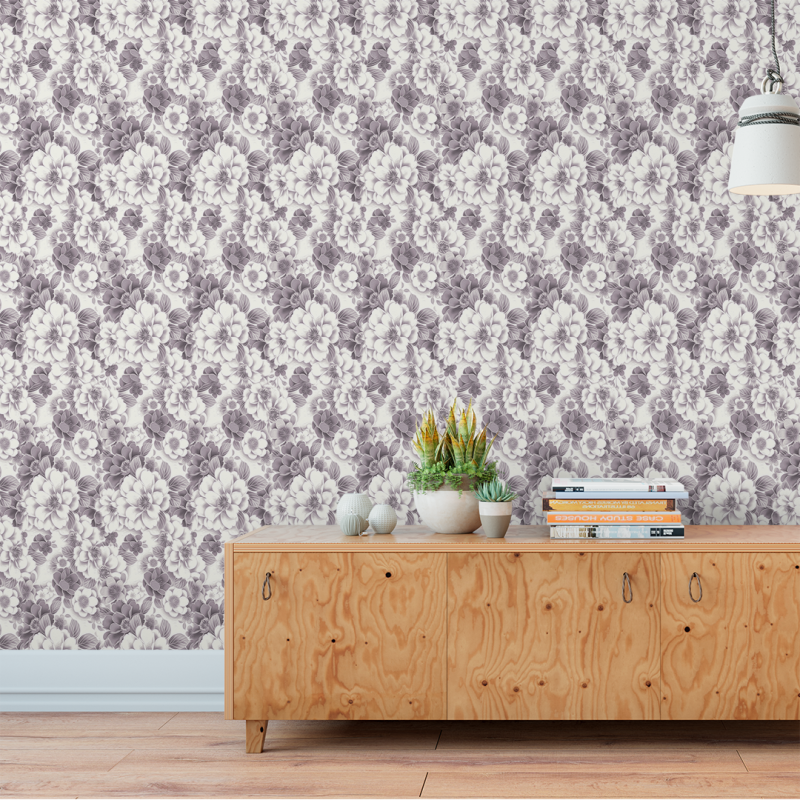 Papier peint Florales violetas