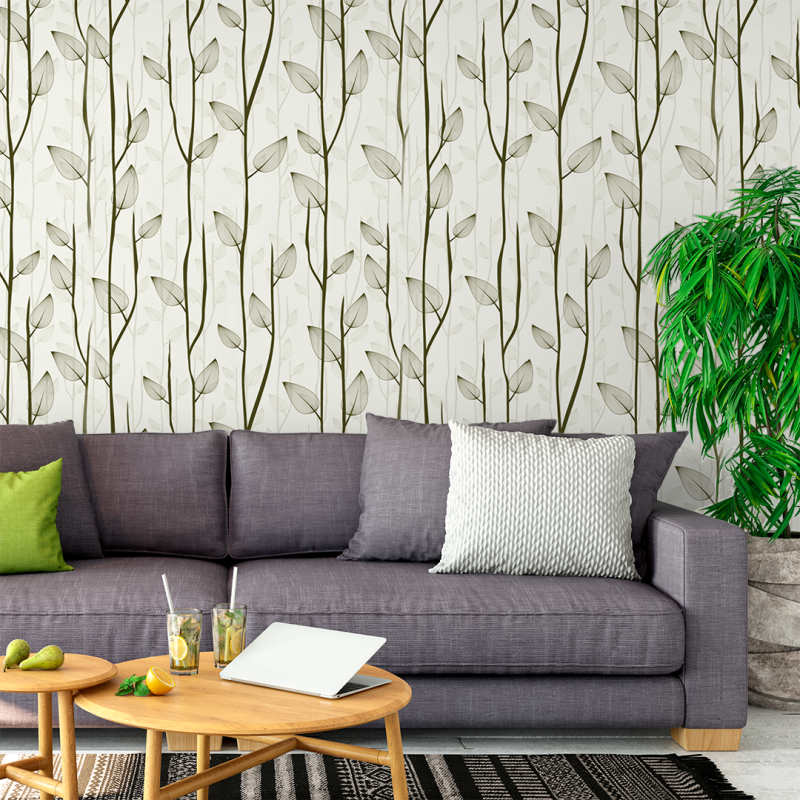 Papel Pintado Florales Hojas