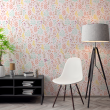Multicolored Pink Floral Wallpaper