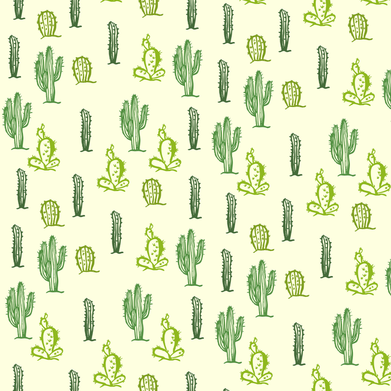 Carta da Parati Floreale a Cactus