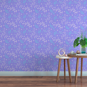Papier Peint Floral Violet...