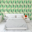 Cactus Floral Wallpaper Green
