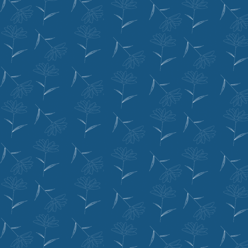 Blaue Blumentapete