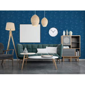 Blue Floral Wallpaper