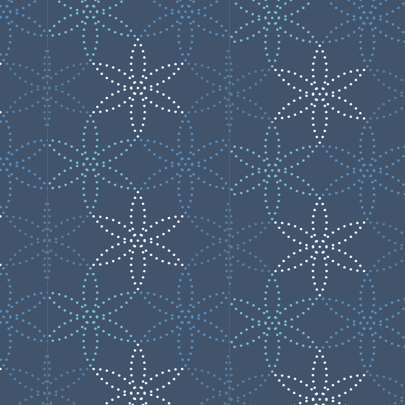 Papier peint floral bleu