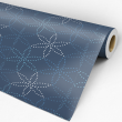 Papier peint floral bleu