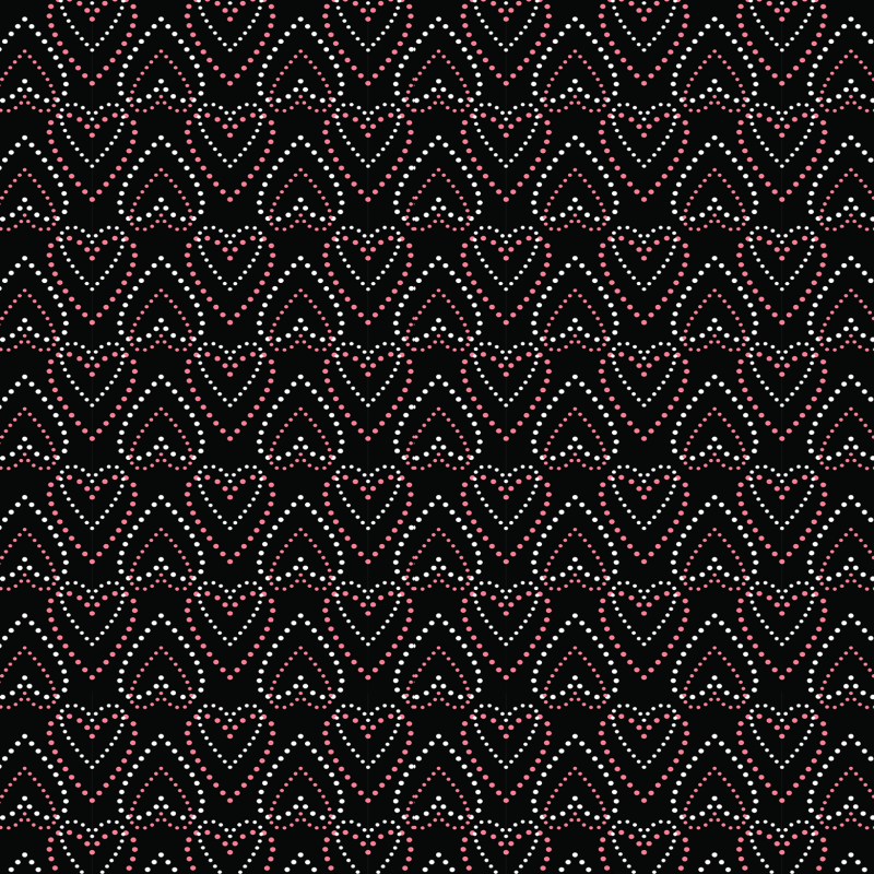 Wallpaper Juvenile Hearts in Pink and Black