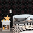 Youth Wallpaper Black Floral Hearts