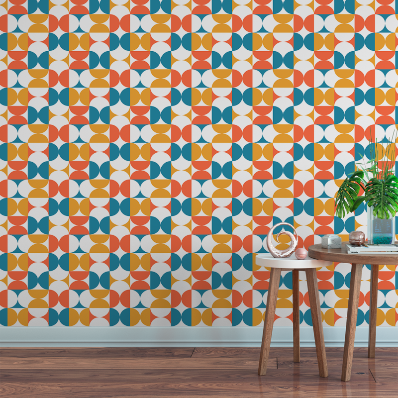 Vintage Geometric Wallpaper