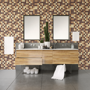 Tile Wallpaper in brown tones