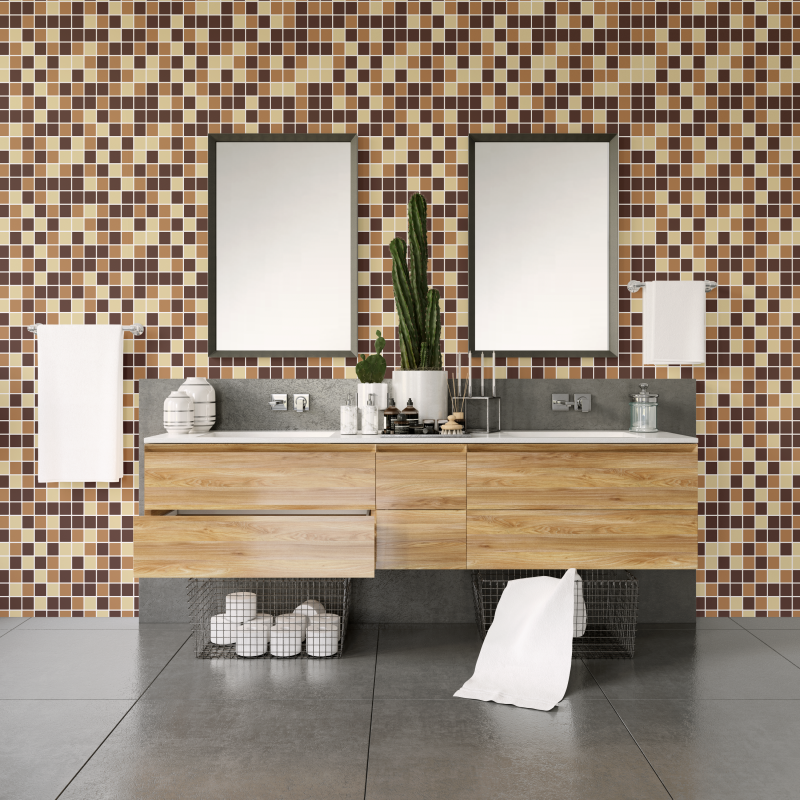 Tile Wallpaper in brown tones