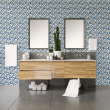 Tile Wallpaper blue tones