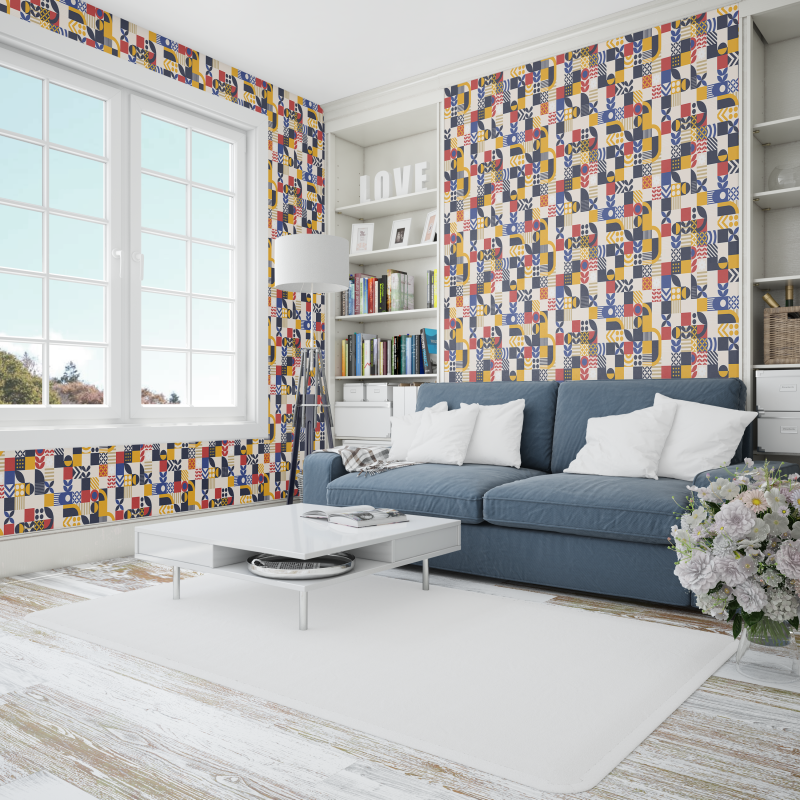 Wallpaper geometric colored squares