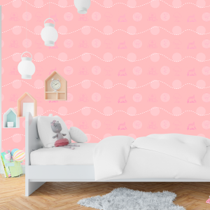 Papier peint enfant rose