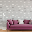 Children's wallpaper grey clouds