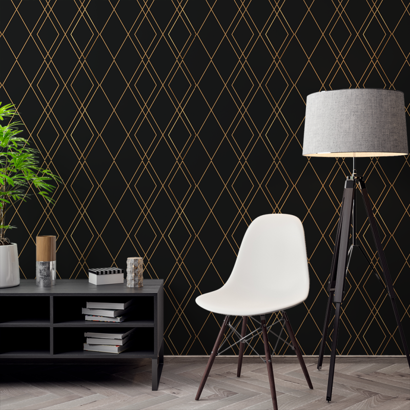 Geometric Wallpaper golden triangles