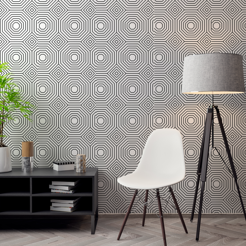Geometric Wallpaper Stuffed Squares