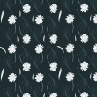 Floral Wallpaper White Daisies On Blue Background